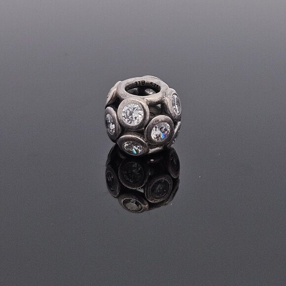 Pandora 925 Sterling Silver Clear Whimsical Lights Crystal Bead Charm - Picture 5 of 7